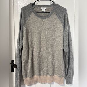 Club Monaco Color Block Cashmere Crewneck sweater size XL